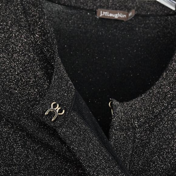 J MCLAUGHLIN Womens Cardigan‎ Metallic Knit Size XS Sweater Capsule Quiet Luxury - Picture 7 of 13